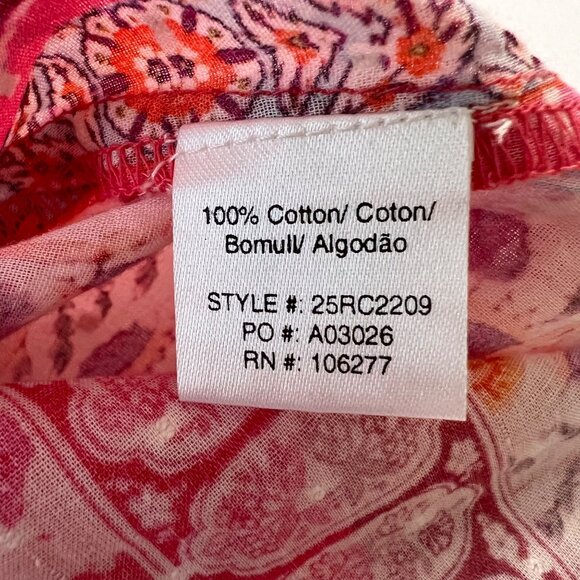 Hale Bob Selena Top in Pink Size Small Boho Bohemian - Picture 6 of 11